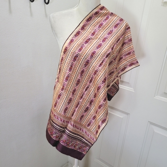 Vintage Echo Silk Rectangle Scarf Japan - Picture 7 of 15